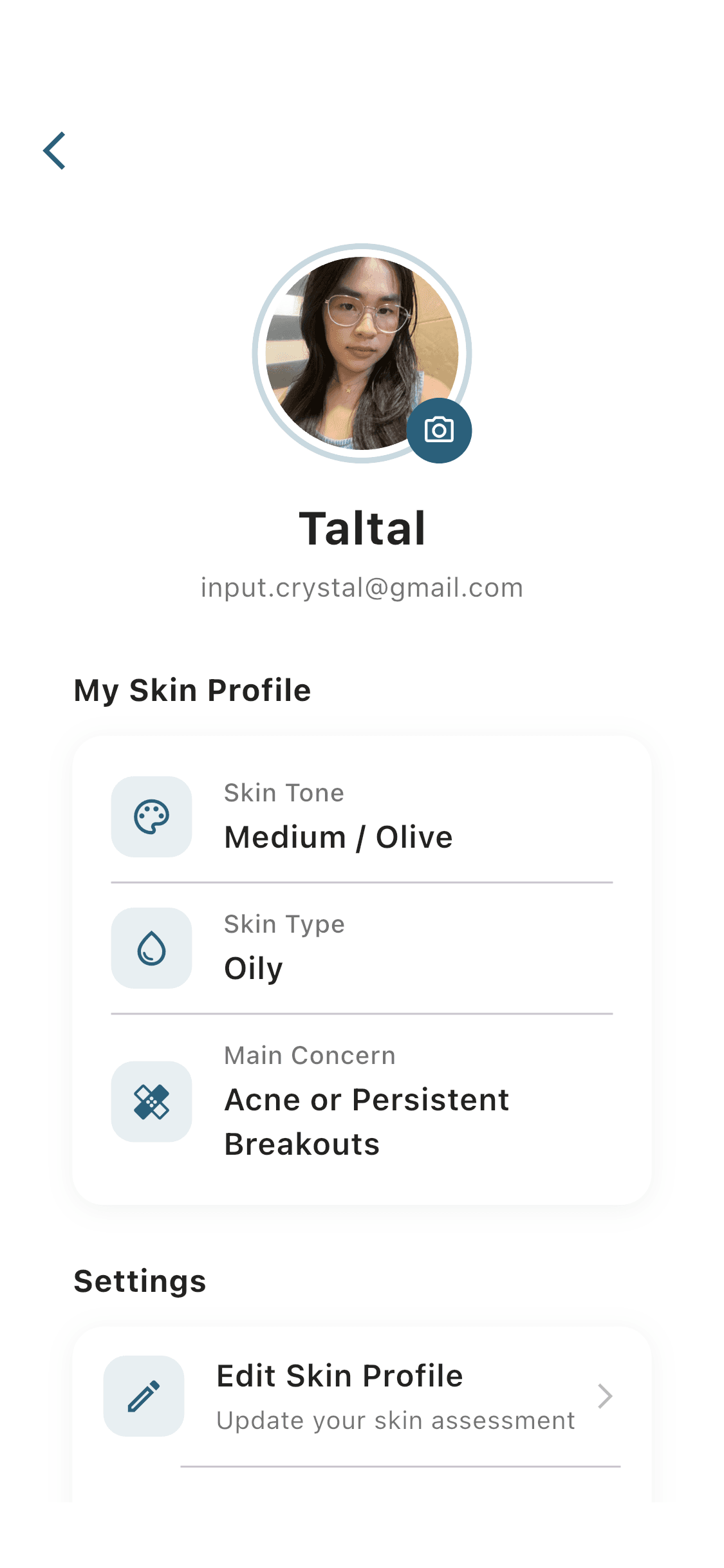 SkinSense AI interface screen 6